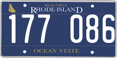 RI license plate 177086