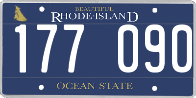 RI license plate 177090