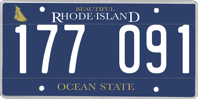 RI license plate 177091