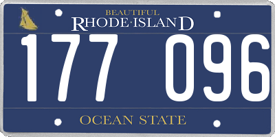 RI license plate 177096