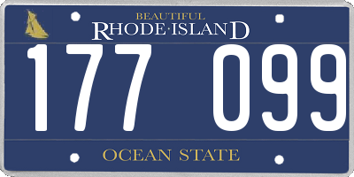 RI license plate 177099
