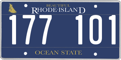 RI license plate 177101