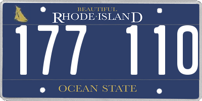 RI license plate 177110