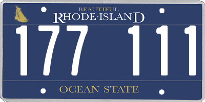 RI license plate 177111