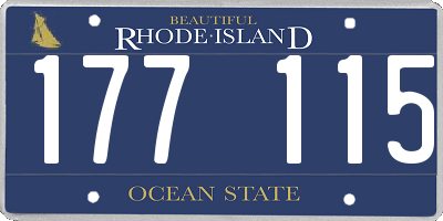 RI license plate 177115