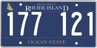RI license plate 177121