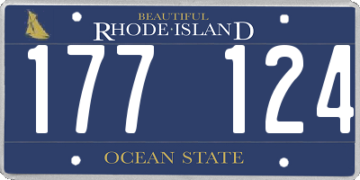 RI license plate 177124