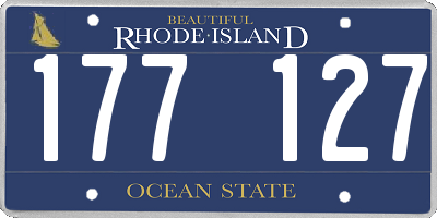 RI license plate 177127
