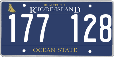 RI license plate 177128