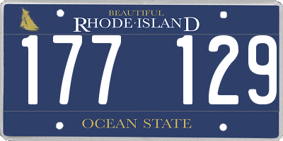 RI license plate 177129