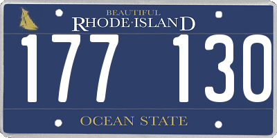 RI license plate 177130