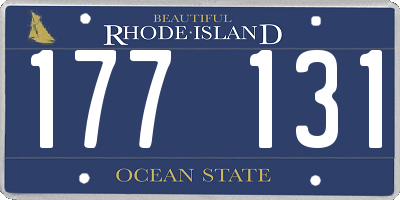 RI license plate 177131