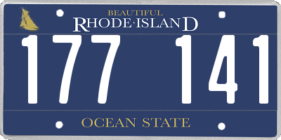 RI license plate 177141
