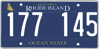 RI license plate 177145