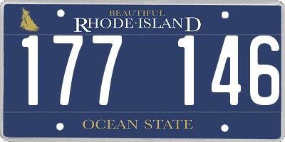 RI license plate 177146