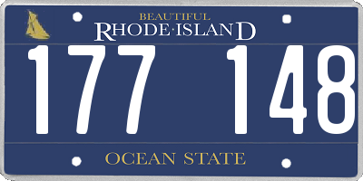 RI license plate 177148