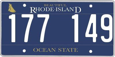 RI license plate 177149