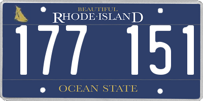RI license plate 177151