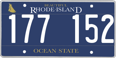 RI license plate 177152