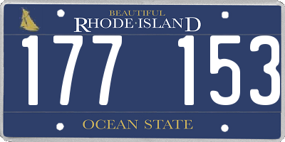 RI license plate 177153