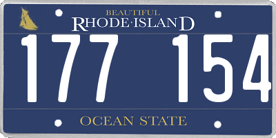 RI license plate 177154