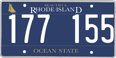 RI license plate 177155