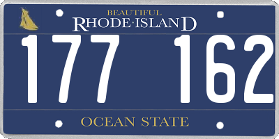 RI license plate 177162