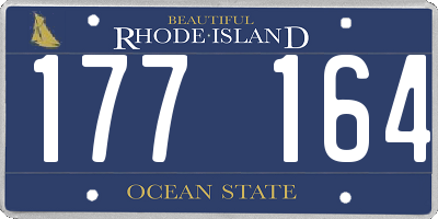 RI license plate 177164