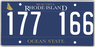 RI license plate 177166