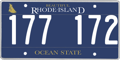 RI license plate 177172