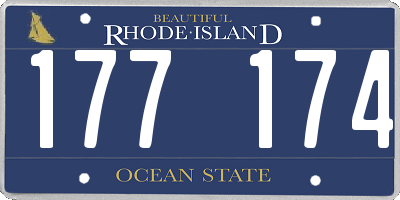 RI license plate 177174