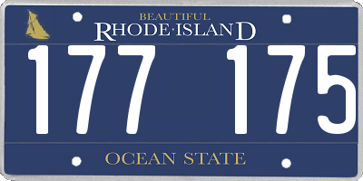 RI license plate 177175
