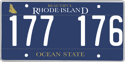 RI license plate 177176