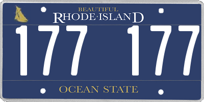 RI license plate 177177