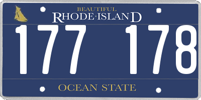 RI license plate 177178