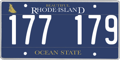 RI license plate 177179
