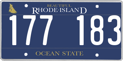 RI license plate 177183