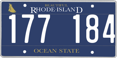 RI license plate 177184