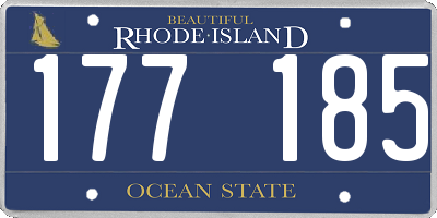 RI license plate 177185