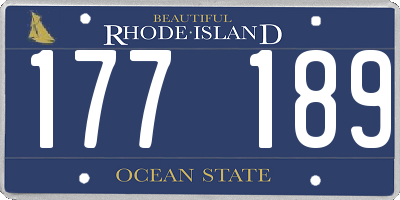 RI license plate 177189