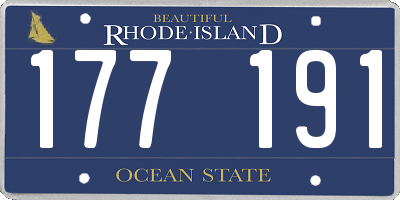 RI license plate 177191