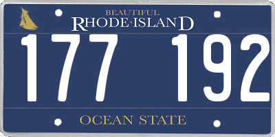 RI license plate 177192
