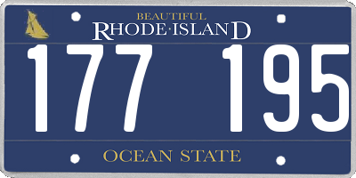 RI license plate 177195