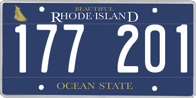 RI license plate 177201