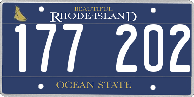 RI license plate 177202
