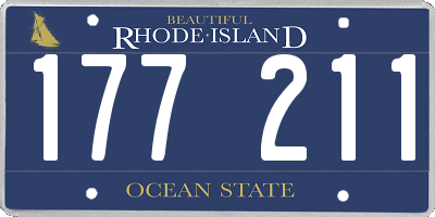 RI license plate 177211