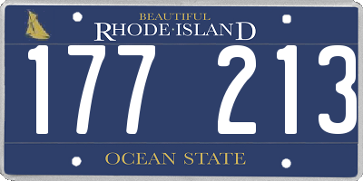 RI license plate 177213