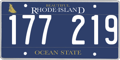 RI license plate 177219