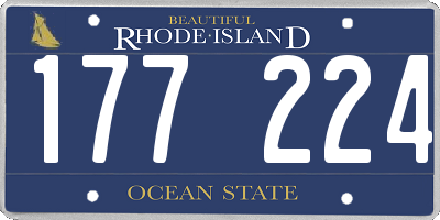 RI license plate 177224