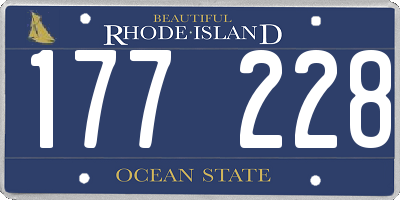 RI license plate 177228